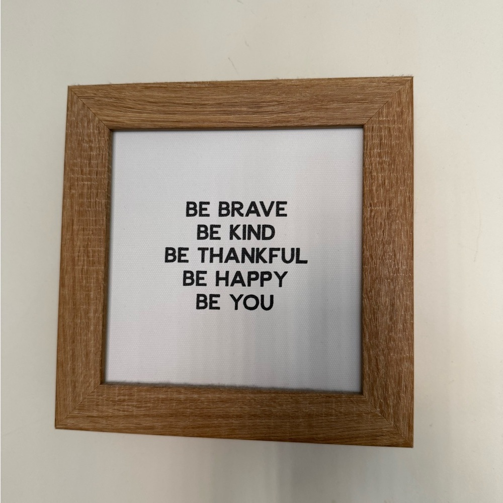 Wooden Framed Inspirational Wall Art